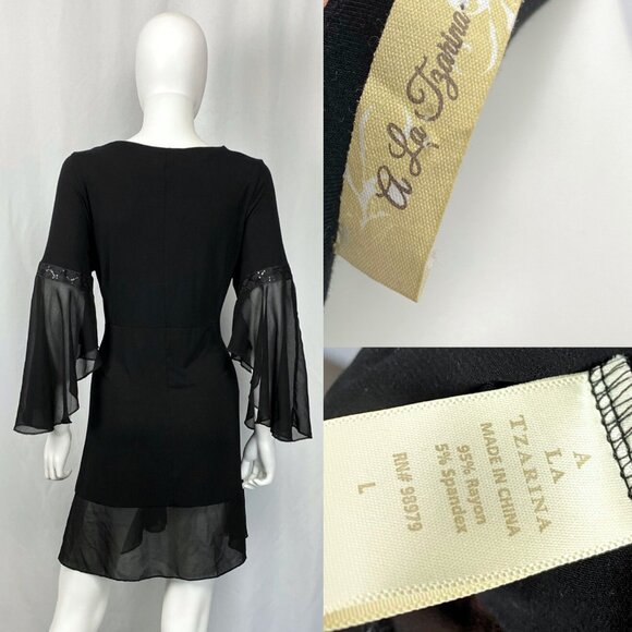 Vintage A la Tzarina Y2K witchy romantic mini dress soft and stretchy large - Picture 4 of 4